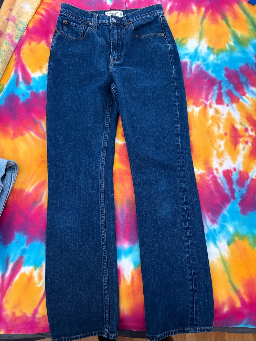 Abercrombie & fitch Blue Women's Straight-Leg Jeans ultra high rise slim 2 S